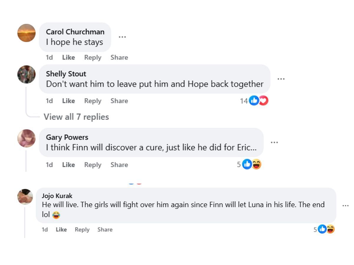 Comments by fans on the post (Image via Facebook/@Laura Barre)